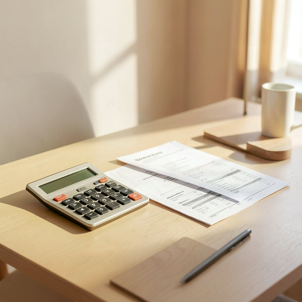 Professional accounting workspace